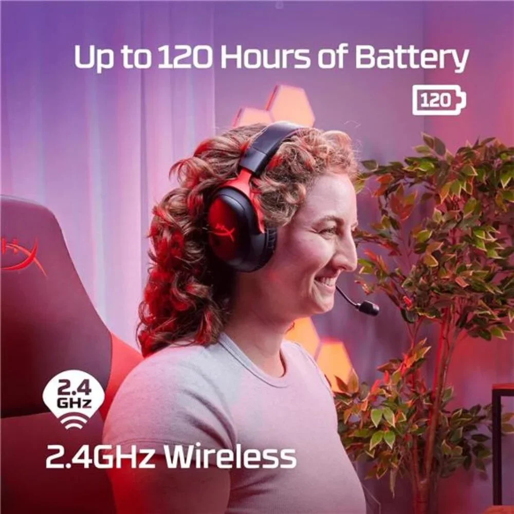 HyperX Cloud III Wireless – Gaming Headset for PC,PS5,PS4,up to 120-hour Battery